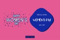 Happy Women`s Day special offer with 50% OFF vector design